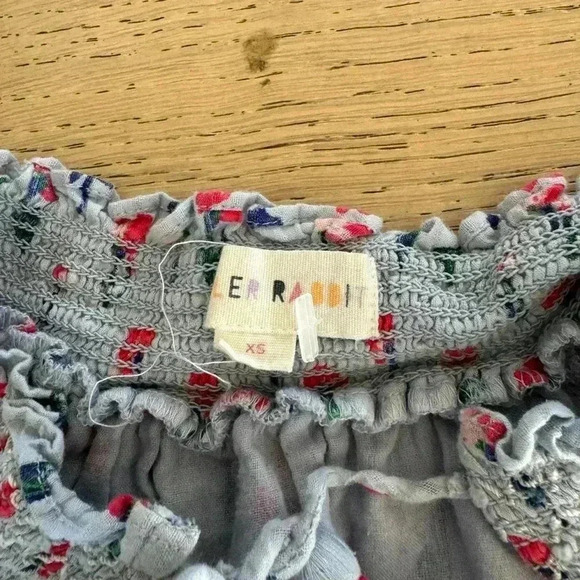 Roller Rabbit Floral Dress Blue Xs - Picture 6 of 7